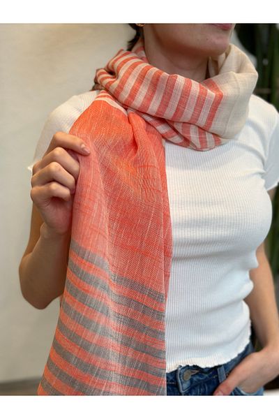 novon Vintage Cozy Linen Design Premium Linen Shawl 190 X 90 cm