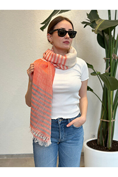 novon Vintage Cozy Linen Design Premium Linen Shawl 190 X 90 cm