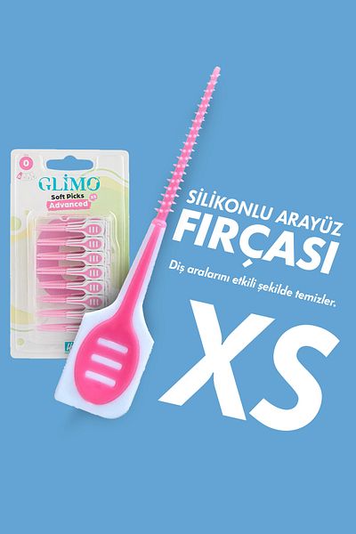 Glimo Silicone Interface Brush - Precision Cleaning, Gum Friendly XS