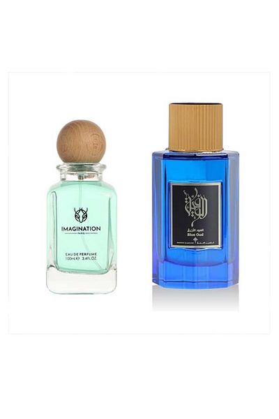 IBRAHEEM AL.QURASHI Blue Oud perfume package with Impression perfume