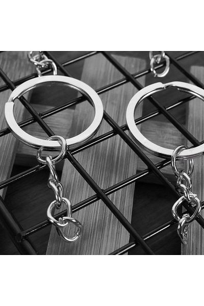 BEİLYS COSMETİCS & ACCESSORY Economical Metal Keychain Ring Silver Color 1000Pcs Amigurumi and Macrame Keychain Ring