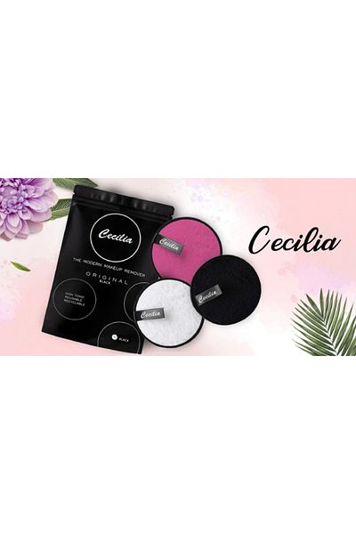 Cecilia 3 Pieces of Reusable Makeup Remover Pads in Grapefruit Flavor