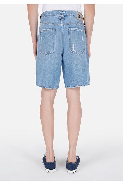Colin's Loose Straight Fit Mid Waist Men's Black Jean Shorts