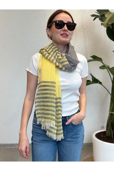 novon Vintage Cozy Linen Design Premium Linen Shawl 190 X 90 cm