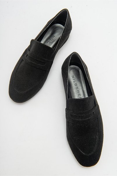 Zoe3 Style ORFEO Black Suede Loafer Casual Women's Shoes