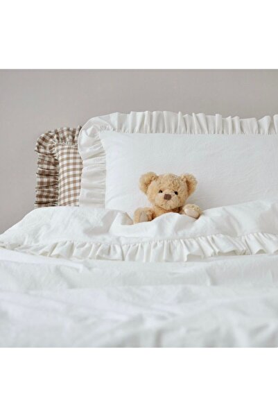 JUNİPERUS Natural Fırfırlı Exclusive Organik Fırfırlı Çocuk & Bebek Nevresim ...