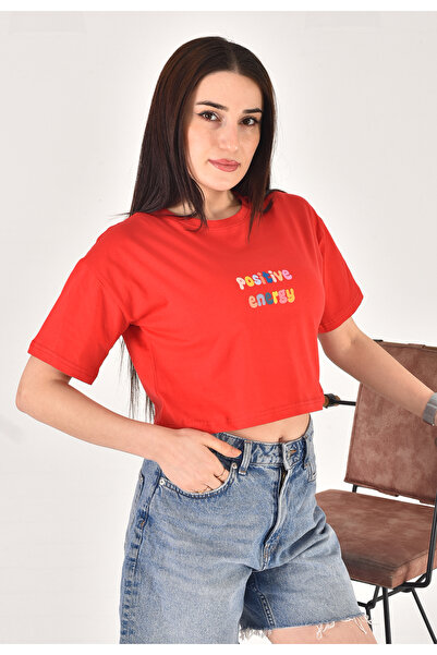 Bliss Dale تي شيرت قصير مطبوع بالطاقة الإيجابية