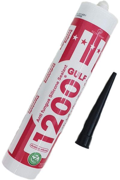 Gulf 1200 - Anti-fungal and waterproof silicone sealant, multi-purpose, 280 ml, clear