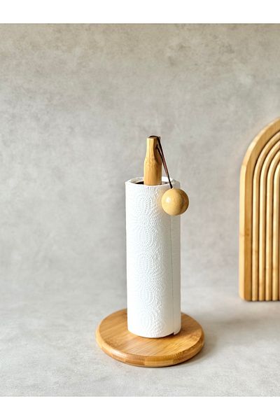 Dekorzdükkan Bamboo Paper Towel Holder