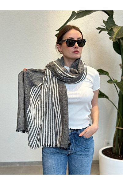 novon Sienna Design Linen Premium 100% Keten Şal