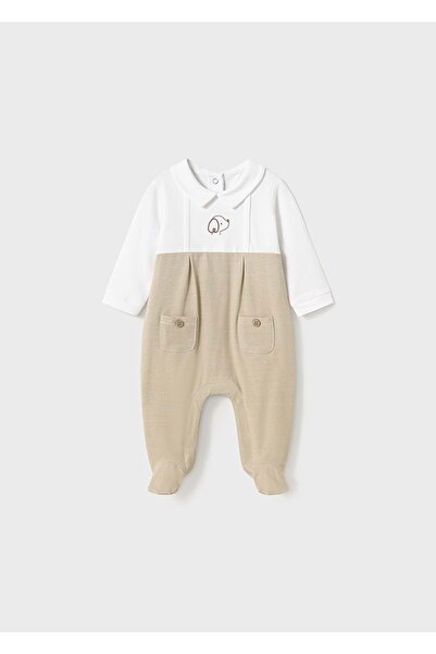 MAYORAL بذلة بيبي بوي من القطن والكتان باللون الأزرق