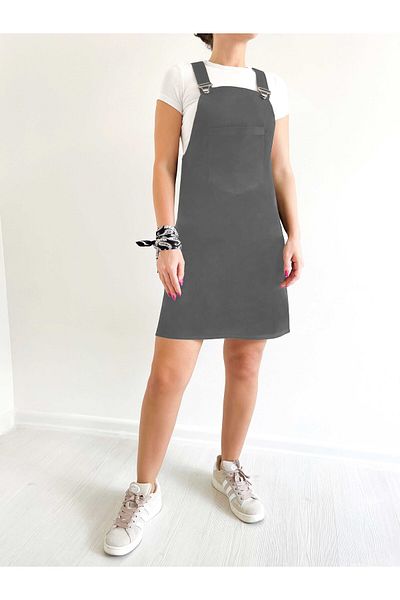 Viva Vogue Gabardine Salopet Short Dress