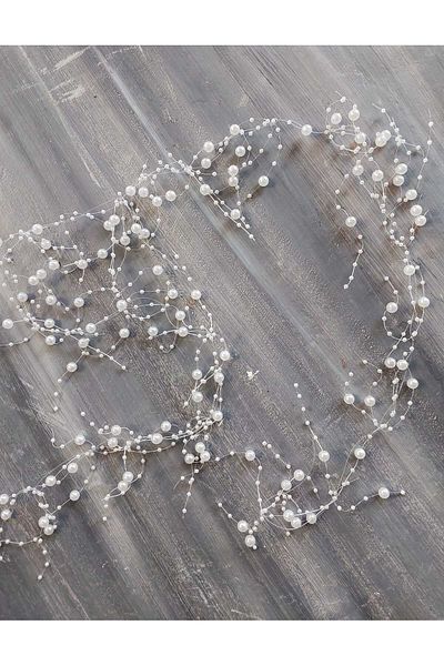 lolipophobi Fringed Pearl with Thread 120 cm Crem, Pearl with Thread, Ribbon with Thread