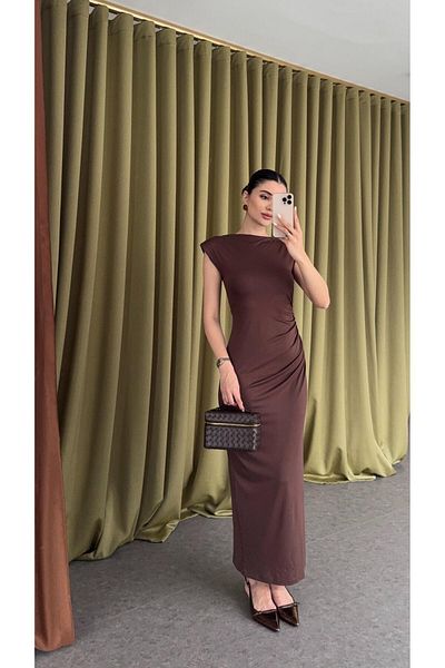 HAZELANNA Rochie maro modal căptușită