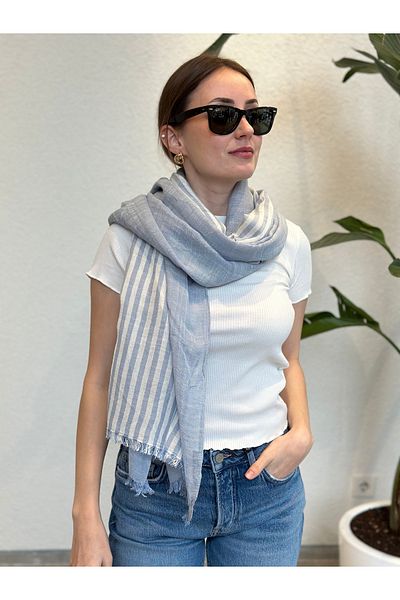 novon Sienna Design Linen Premium 100% Linen Shawl