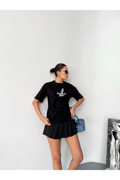 ALPACO Short Sleeve Printed T-Shirt - Black