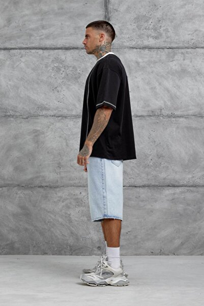 NOMARC Ανδρικό μπλουζάκι με στάμπα Dont Cry σε μαύρο χρώμα