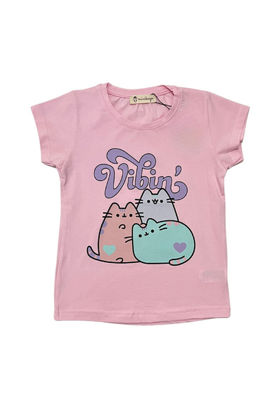 MİNİKAYA Kedi Baskılı T-Shirt
