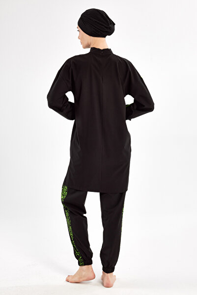 Adasea Sports Lycra Full Covered Hijab Swimsuit Beth 1203 Black