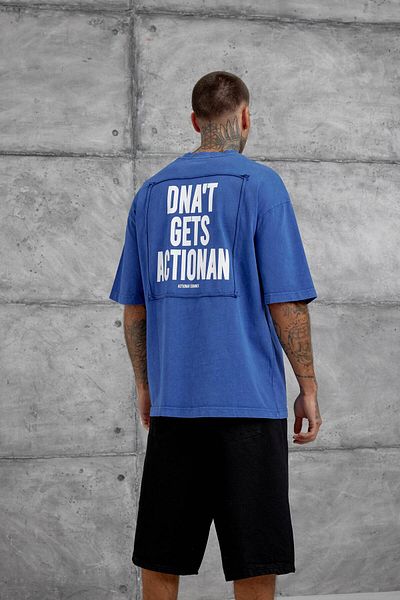 NOMARC Tricou oversize lavabil cu detaliu albastru
