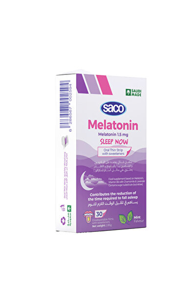 Saco فيتامين ميلاتونين ساكو 1.5 MG بنكهة النعناع 30 شريحة