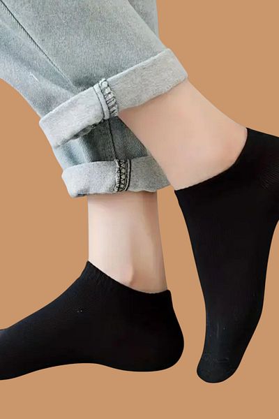 Gizli Butik Дамски 20 чифта икономични черни спортни чорапи до глезена