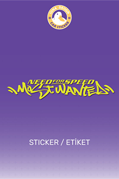 SUNA Need for Speed Most Wanted Yazılı Sticker Araba-Motosiklet-Laptop-Duvar ...