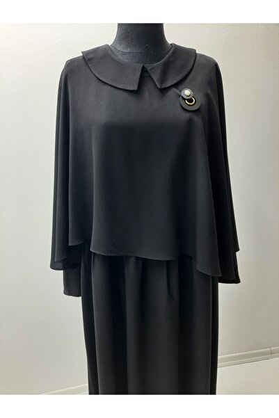 GigiTex HİJAP MEDİNE İPEĞİ 2 'Lİ PANÇOLU FERACE ELBİSE 40-42 BEDEN BOY 1.45 cm