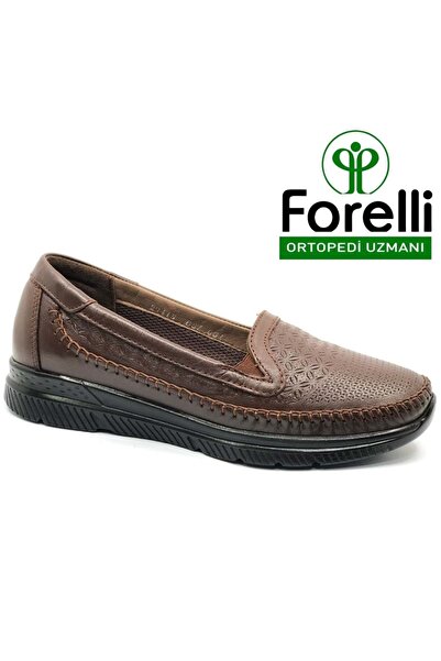 Forelli Eterna Hakiki Deri Ortopedik Comfort Kadın Casual Ayakkabı TABA