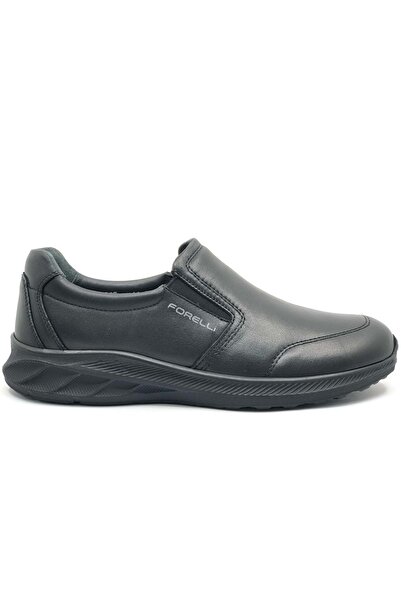 Forelli Nexus Genuine Leather Orthopedic Comfort Men's Casual Shoes Black