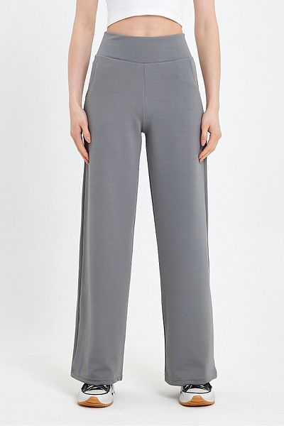 KUPON TEKSTİL Premium Quality Crepe Fabric Lycra Bodice Belt Palazzo Pants - Casual Comfortable Fit