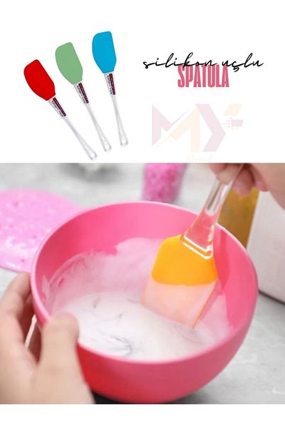 Myend Spatula with Silicone Tip, Cake Dough Mixing Spatula