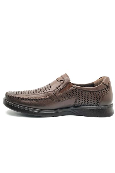 Forelli Helmut Genuine Leather Orthopedic Comfort Men's Casual Shoes Taba