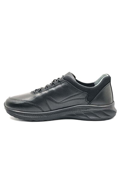 Forelli Nerton Genuine Leather Orthopedic Comfort Men's Casual Shoes Black