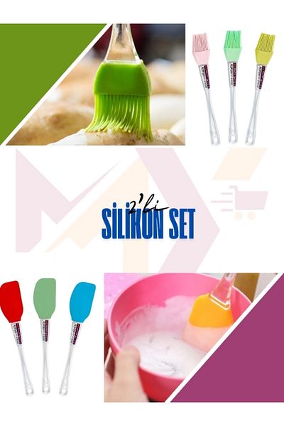 Myend Silicone Set of 2, Egg Brush and Spatula Set, Silicone Meal Prep Set