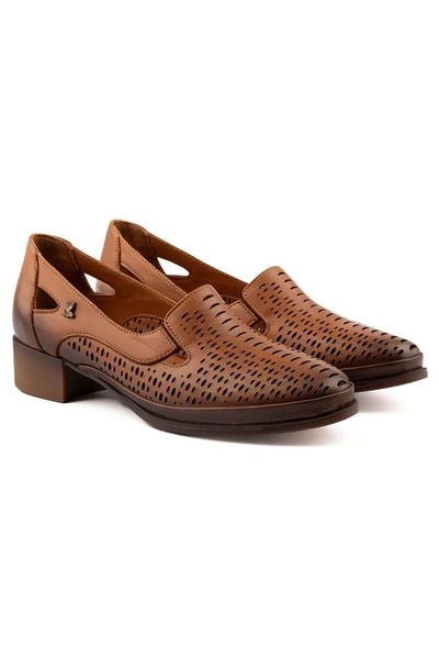 Kids Club Shoes Комфортни ортопедични дамски обувки - Venus Vela от естествена кожа, нисък ток в кафяво