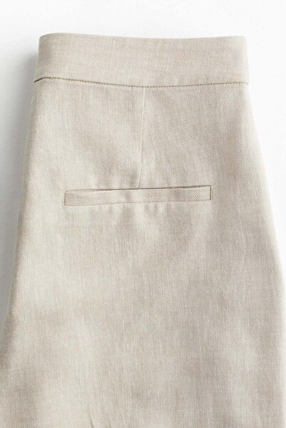 H&M Wide Linen-blend Trousers