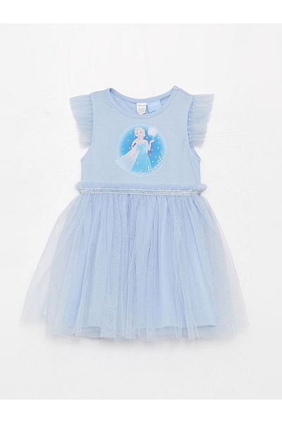 LC Waikiki Lcw Crew Neck Printed Baby Girl Dress Fast Fashion