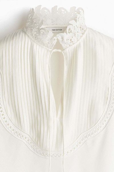 H&M Lace-collared Blouse