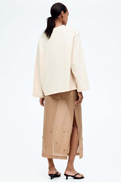 H&M Sheer embellished skirt