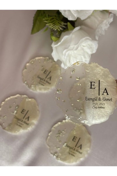 Siorina Events Gümüş Epoksi Magnet Söz, Nişan, Nikah, Düğün, Kına Hediyelik -...