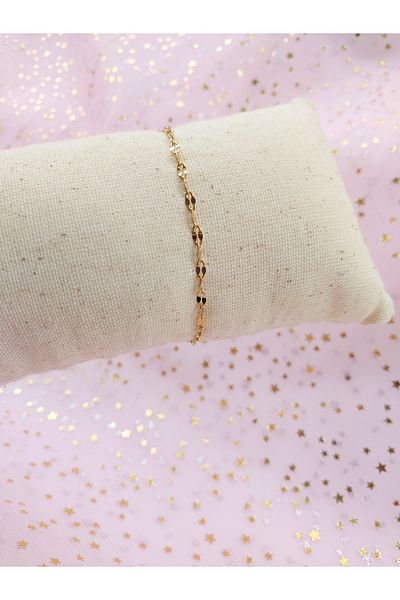 Alexis Carrel Steel Thin Singapore Model Bracelet, Lip Chain Bracelet