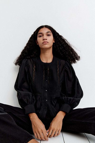 H&M Pintucked blouse