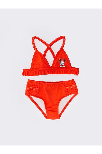 LC Waikiki Lcw Stretch Fabric Printed Baby Girl Bikini Set 2-Piece Fast Fashion
