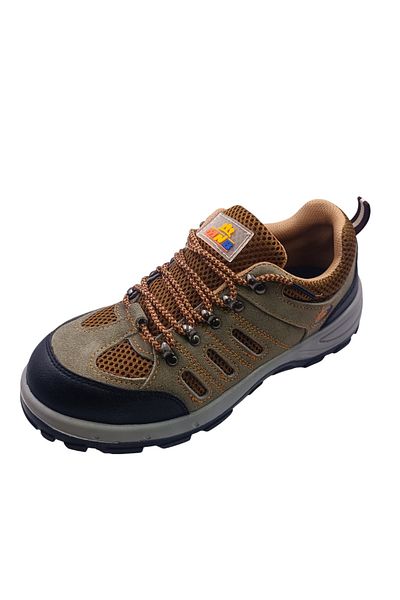 Generic Brown Leather Safety Shoes - Steel Toe - Suitable for Work, Walking and Hiking