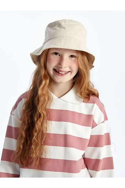 LC Waikiki Lcw Polo Neck Striped Long Sleeve Girl's Sweatshirt Fast Fashion