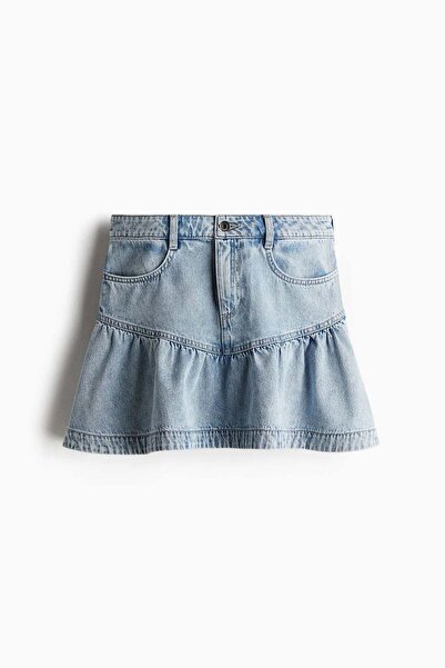 H&M Peplum-hem denim skirt