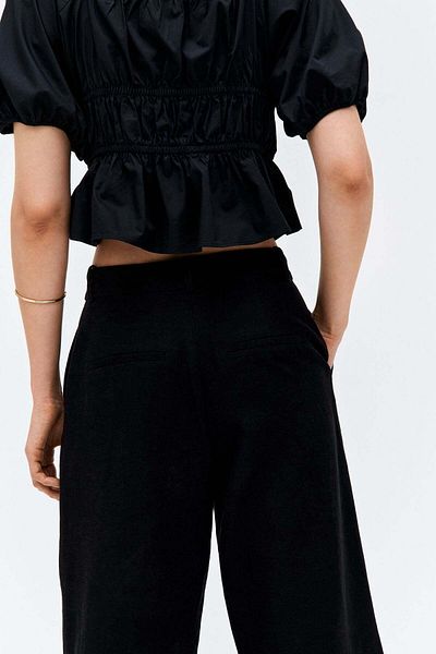 H&M Wide linen-blend trousers