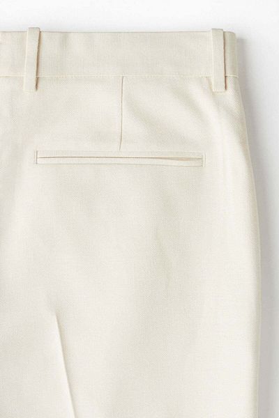 H&M Regular Fit Tailored linen-blend trousers