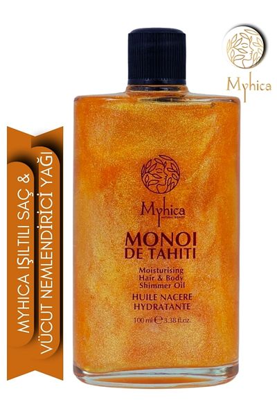 Myhica Shimmering Hair and Body Moisturizing Oil - Nourishing and Purifying Body Peeling